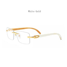 Load image into Gallery viewer, Rimless Glasses Natural Horns Temple Rimless Glasses Frames for Men Women Prescription Myopia Optical Brand Designer