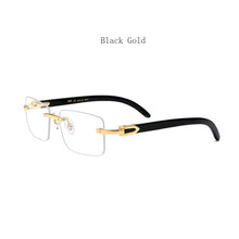 Load image into Gallery viewer, Rimless Glasses Natural Horns Temple Rimless Glasses Frames for Men Women Prescription Myopia Optical Brand Designer