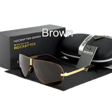 Carica l&#39;immagine nel visualizzatore di Gallery, HDCRAFTER Occhiali da sole polarizzati senza montatura da uomo Occhiali da sole da guida neri freddi 100% UV400 Oculos de sol masculino Eyewear 
