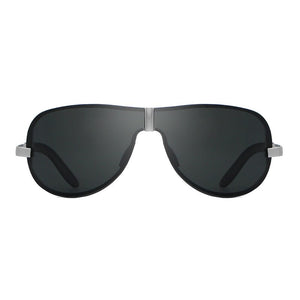 HDCRAFTER Occhiali da sole polarizzati senza montatura da uomo Occhiali da sole da guida neri freddi 100% UV400 Oculos de sol masculino Eyewear 