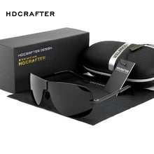 Load image into Gallery viewer, HDCRAFTER Square Brand Designer Sunglasses Men Polarized Man Polaroid Sun Glasses Male Night Vision Driving UV400 2022 Oculos De