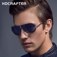 Load image into Gallery viewer, HDCRAFTER Square Brand Designer Sunglasses Men Polarized Man Polaroid Sun Glasses Male Night Vision Driving UV400 2022 Oculos De