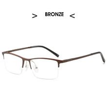 Load image into Gallery viewer, HDCRAFTER TR90 Glasses Frame Men Ultralight Korean Myopia Prescription Eyeglasses 2023 Metal Half Frame Optical Frames Eyewear