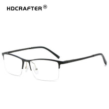Load image into Gallery viewer, HDCRAFTER TR90 Glasses Frame Men Ultralight Korean Myopia Prescription Eyeglasses 2023 Metal Half Frame Optical Frames Eyewear