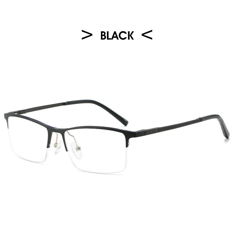 HDCRAFTER TR90 Glasses Frame Men Ultralight Korean Myopia Prescription Eyeglasses 2023 Metal Half Frame Optical Frames Eyewear