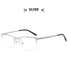 Load image into Gallery viewer, HDCRAFTER TR90 Glasses Frame Men Ultralight Korean Myopia Prescription Eyeglasses 2023 Metal Half Frame Optical Frames Eyewear