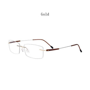 HDCRAFTER Titanium Rimless Glasses Frame Male Square Ultralight Women Frameless Prescription Myopia Optical Frames Eyewear 3125