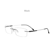 Carica l&#39;immagine nel visualizzatore di Gallery, HDCRAFTER Titanium Rimless Glasses Frame Male Square Ultralight Women Frameless Prescription Myopia Optical Frames Eyewear 3125