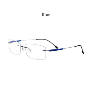 HDCRAFTER Titanium Rimless Glasses Frame Male Square Ultralight Women Frameless Prescription Myopia Optical Frames Eyewear 3125