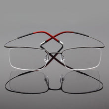 Load image into Gallery viewer, HDCRAFTER Ultralight 3.7g Pure Titanium Eyeglasses Frames Elasticity Optical Prescription Glasses Frame Rimless Spectacles