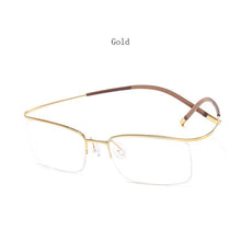 Load image into Gallery viewer, HDCRAFTER Ultralight 3.7g Pure Titanium Eyeglasses Frames Elasticity Optical Prescription Glasses Frame Rimless Spectacles