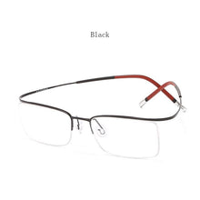Load image into Gallery viewer, HDCRAFTER Ultralight 3.7g Pure Titanium Eyeglasses Frames Elasticity Optical Prescription Glasses Frame Rimless Spectacles