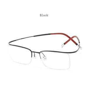 HDCRAFTER Ultralight 3.7g Pure Titanium Eyeglasses Frames Elasticity Optical Prescription Glasses Frame Rimless Spectacles