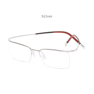 HDCRAFTER Ultralight 3.7g Pure Titanium Eyeglasses Frames Elasticity Optical Prescription Glasses Frame Rimless Spectacles