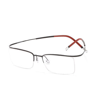 HDCRAFTER Ultralight 3.7g Pure Titanium Eyeglasses Frames Elasticity Optical Prescription Glasses Frame Rimless Spectacles