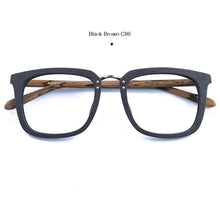 Load image into Gallery viewer, HDCRAFTER Wood Glasses Frames Men Square Myopia Prescription Eyeglasses Frame 2023 Male Wood Full Optical Frame Eyewear