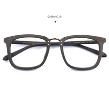 Load image into Gallery viewer, HDCRAFTER Wood Glasses Frames Men Square Myopia Prescription Eyeglasses Frame 2023 Male Wood Full Optical Frame Eyewear