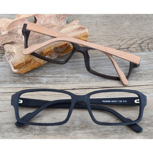 HDCRAFTER Wood Optical Glasses Frames Clear Lens Prescription Reading Eyeglasses Frame Women Men Vintage/Retro Oculos de grau