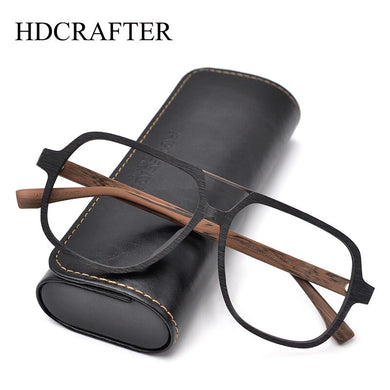 HDCRAFTER Wood Oversized Myopia Optical Glasses Frame Prescription Men Women Rx Progressive Degree Spectacles Frames Korea