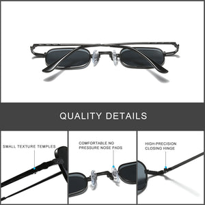 HEISKING Retro Small Square Metal Steampunk Sunglasses Women Men Glasses Vintage Female  Alloy Frame Eyewear