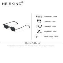 Load image into Gallery viewer, HEISKING Retro Small Square Metal Steampunk Sunglasses Women Men Glasses Vintage Female  Alloy Frame Eyewear