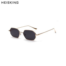 Load image into Gallery viewer, Women Retro Classic Small polygon Sunglasses Men Luxury Vintage Black Mirrors Colour transparent lens Sun Glasses UV400