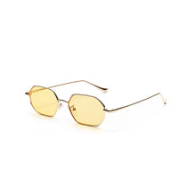 Load image into Gallery viewer, Women Retro Classic Small polygon Sunglasses Men Luxury Vintage Black Mirrors Colour transparent lens Sun Glasses UV400