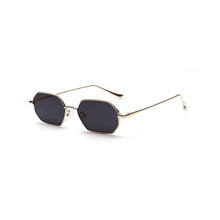 Load image into Gallery viewer, Women Retro Classic Small polygon Sunglasses Men Luxury Vintage Black Mirrors Colour transparent lens Sun Glasses UV400
