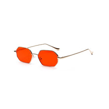 Load image into Gallery viewer, Women Retro Classic Small polygon Sunglasses Men Luxury Vintage Black Mirrors Colour transparent lens Sun Glasses UV400