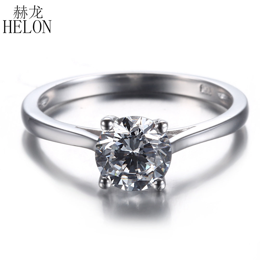 1ct Moissanite Ring Solid 14k (AU585) White Gold Lab Grown Moissanite Diamond Wedding Ring For Women Trendy Fine Jewelry