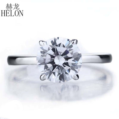 2 carat Round Cut Moissanite Diamond Solitaire Engagement Ring For Women 14k White Gold Moissanite Ring Jewelry Trend Gift