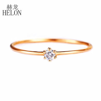 Certified 0.06ct SI/H Natural Diamond Rings For Women Solid 18K Au750 Rose Gold Engagement Wedding Trendy Elegant Jewelry