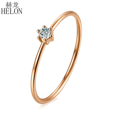 Solid 10k Rose Gold SI/H Round cut 100% Diamonds Engagement Ring Trendy Fine Jewely Elegant Unirque Wedding Ring for Women