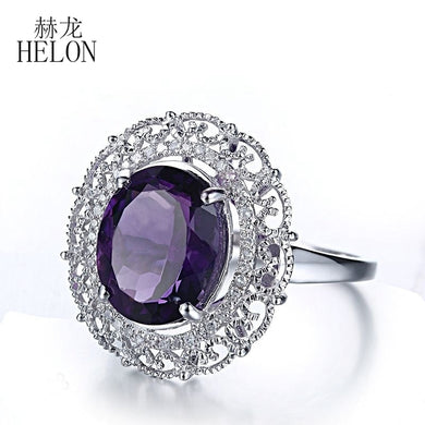 Sterling Silver 925 Filigree Halo 3.4ct 100% Genuine Engagement Wedding Pave Natural Diamonds Women Jewelry Ring wholesale