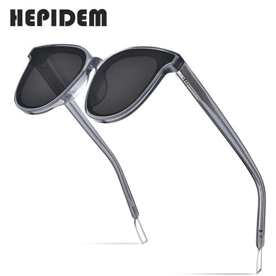 HEPIDEM 2023  Acetate Round Sunglasses Retro Men Gentle Brand Design Sun Glasses for Women Vintage Mirrored UV400 gm Ma Mar