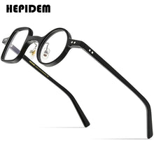 Load image into Gallery viewer, HEPIDEM Acetate Glasses Frame Men 2022 Retro Vintage Left Square Right Round Eyeglasses Myopia Optical Spectacles Eyewear 9155