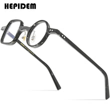 Load image into Gallery viewer, HEPIDEM Acetate Glasses Frame Men 2022 Retro Vintage Left Square Right Round Eyeglasses Myopia Optical Spectacles Eyewear 9155