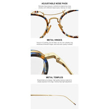 Load image into Gallery viewer, HEPIDEM Acetate Glasses Frame Men Round Prescription Eyeglasses Women Oversized Optical Spectacles Browne Eyewear 815