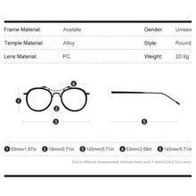 Load image into Gallery viewer, HEPIDEM Acetate Glasses Frame Men Round Prescription Eyeglasses Women Oversized Optical Spectacles Browne Eyewear 815