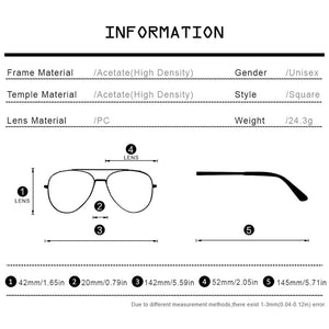 HEPIDEM  Acetate Glasses Frame Men Square Prescription Eyeglasses Women Male Nerd Myopia Optical Clear Spectacles Eyewear 9114