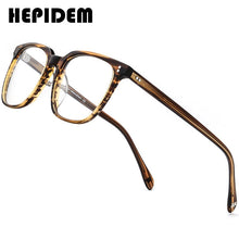 Load image into Gallery viewer, HEPIDEM  Acetate Glasses Frame Men Square Prescription Eyeglasses Women Male Nerd Myopia Optical Clear Spectacles Eyewear 9114