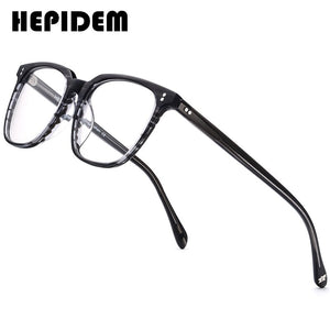 HEPIDEM  Acetate Glasses Frame Men Square Prescription Eyeglasses Women Male Nerd Myopia Optical Clear Spectacles Eyewear 9114