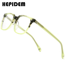 Load image into Gallery viewer, HEPIDEM  Acetate Glasses Frame Men Square Prescription Eyeglasses Women Male Nerd Myopia Optical Clear Spectacles Eyewear 9114