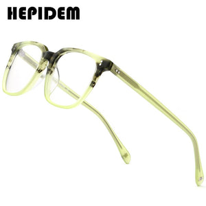 HEPIDEM  Acetate Glasses Frame Men Square Prescription Eyeglasses Women Male Nerd Myopia Optical Clear Spectacles Eyewear 9114