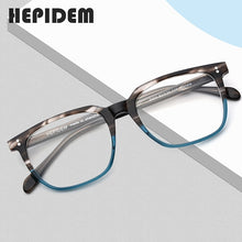 Load image into Gallery viewer, HEPIDEM  Acetate Glasses Frame Men Square Prescription Eyeglasses Women Male Nerd Myopia Optical Clear Spectacles Eyewear 9114