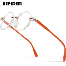 Load image into Gallery viewer, HEPIDEM Acetate Glasses Frame Men Vintage Retro Round Transparent Eyeglasses Women Optical Prescription Spectacles  Eyewear 9173