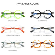 Load image into Gallery viewer, HEPIDEM Acetate Glasses Frame Men Vintage Retro Round Transparent Eyeglasses Women Optical Prescription Spectacles  Eyewear 9173