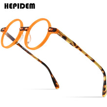 Load image into Gallery viewer, HEPIDEM Acetate Glasses Frame Men Vintage Retro Round Transparent Eyeglasses Women Optical Prescription Spectacles  Eyewear 9173