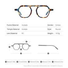 Load image into Gallery viewer, HEPIDEM Acetate Glasses Frame Men Vintage Retro Square Eyeglasses Women 2023 Optical Prescription Spectacles Myopia Eyewear 9174