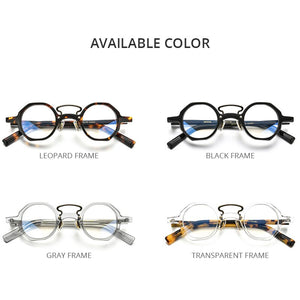 HEPIDEM Acetate Optical Glasses Frame Men 2023 Retro Vintage Round Eyeglasses Myopia Prescription Spectacles Eyewear 9153
